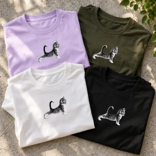 Stretchy Little Cat T-Shirt